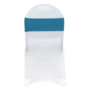 (10 Pack) Spandex Chair Bands in Malibu Blue