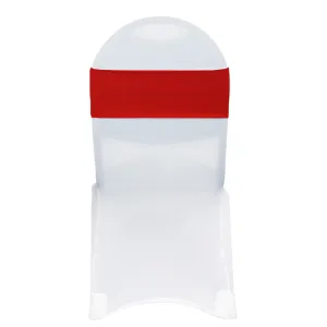 (10 Pack) Spandex Chair Bands in Red