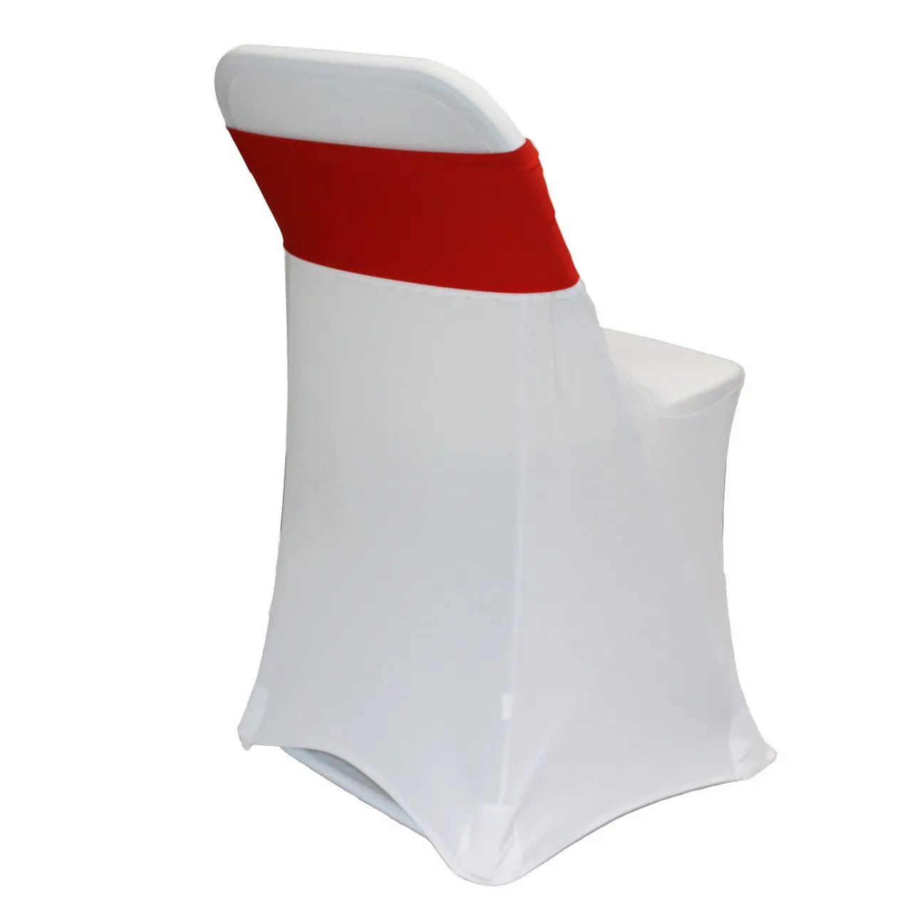 (10 Pack) Spandex Chair Bands in Red