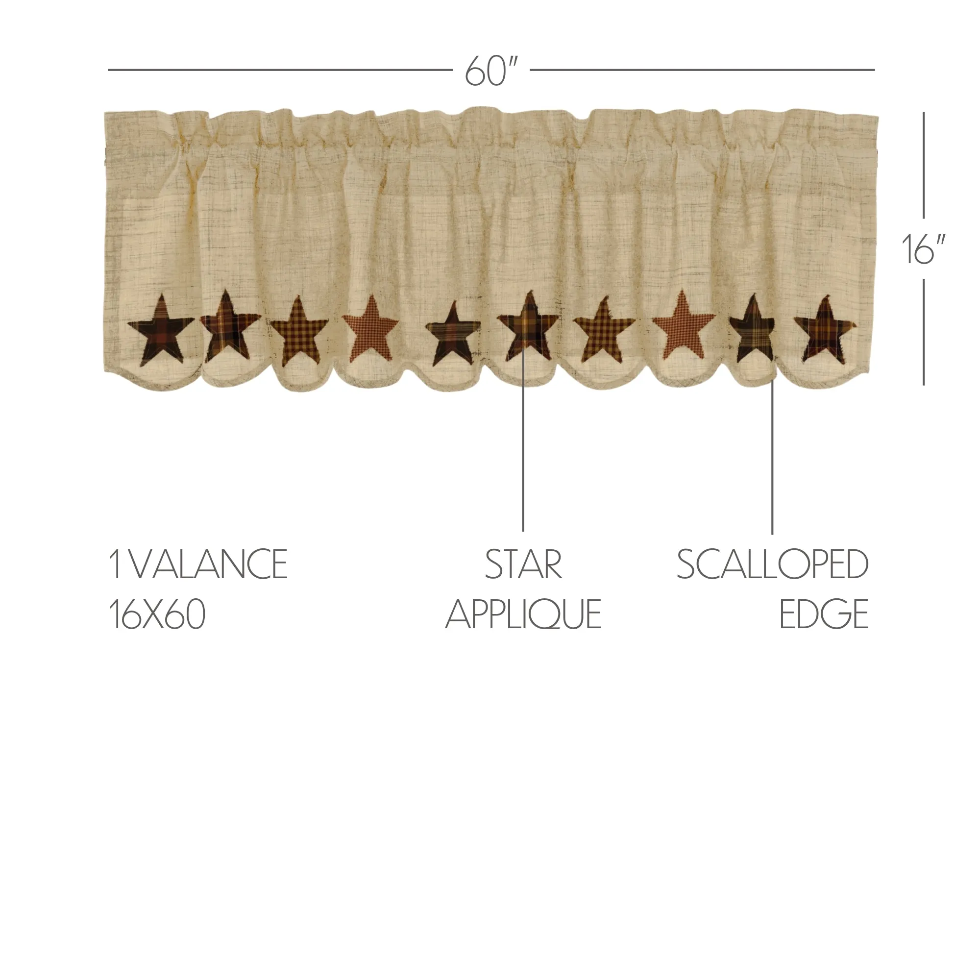 Abilene Star Valance