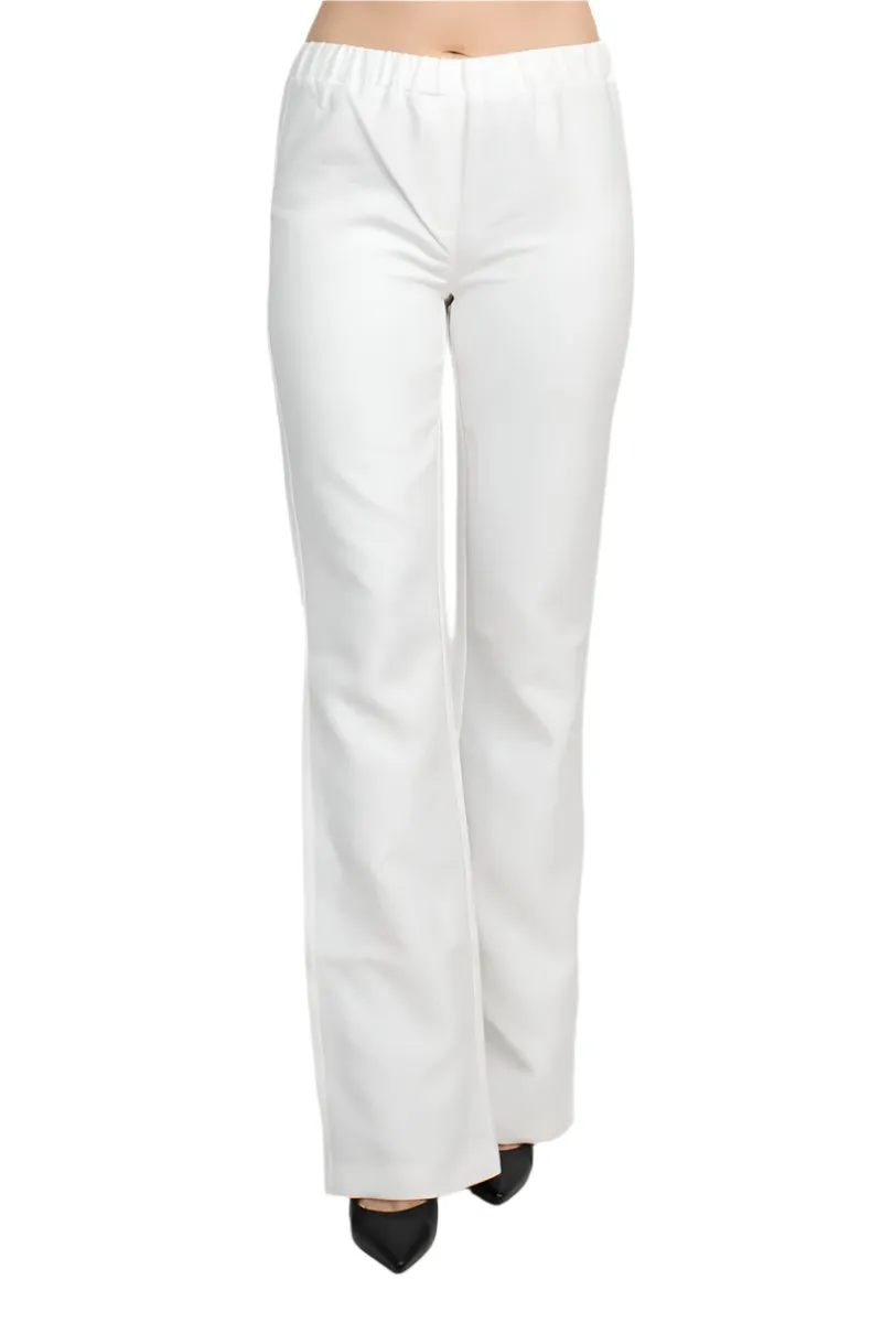 Alberto Makali Mid Banded Waist Straight Crepe Pant