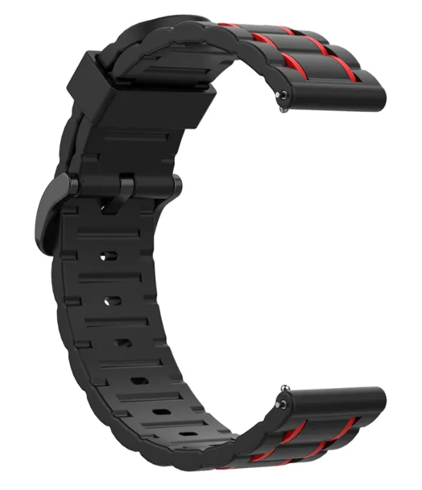 Amazfit GTR 3 (Pro) Silicone Strap Tough (Black/Red)