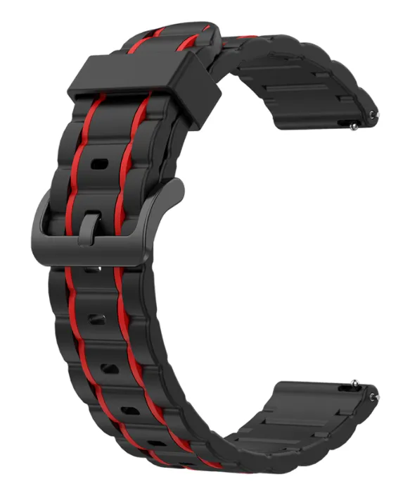 Amazfit GTR 3 (Pro) Silicone Strap Tough (Black/Red)