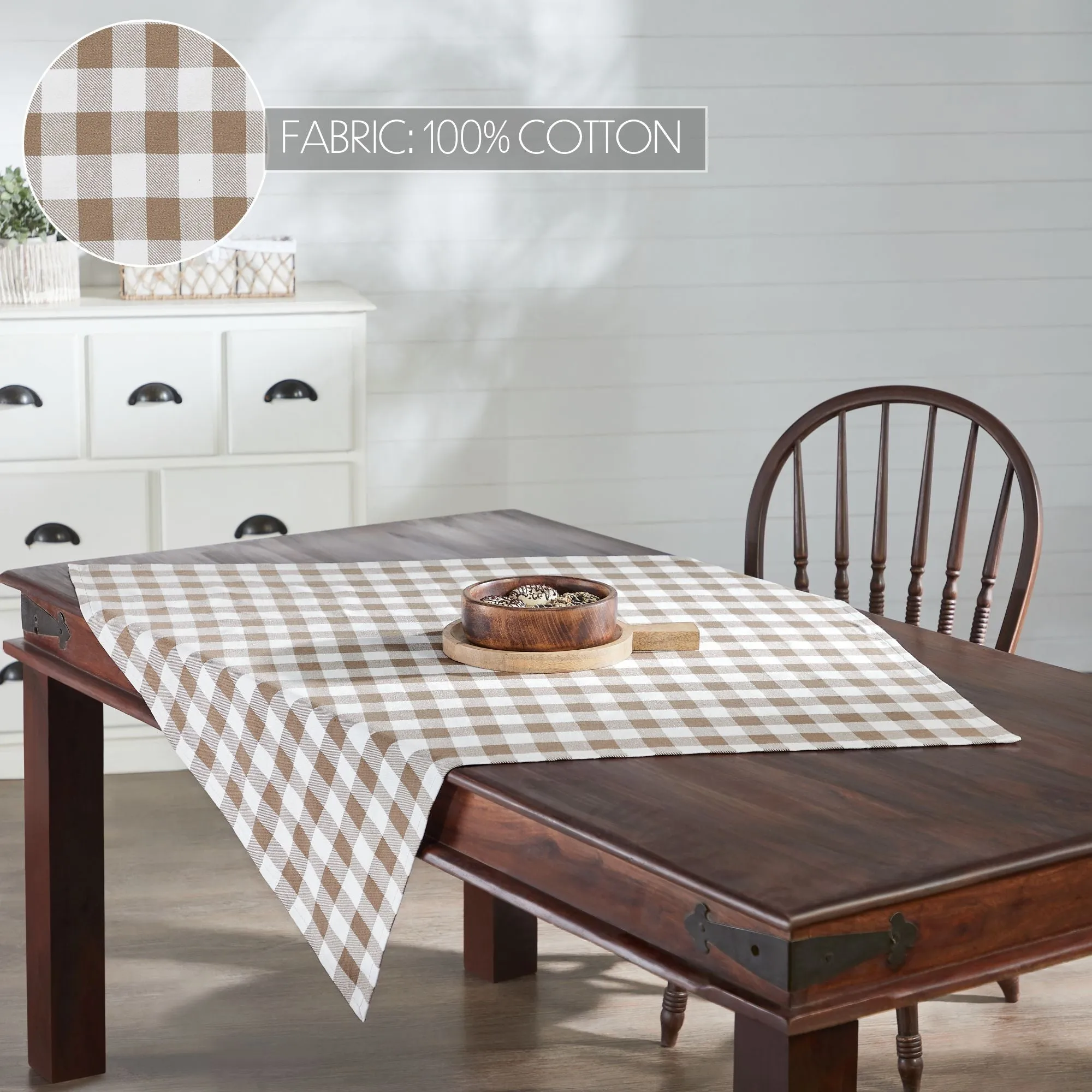 Annie Buffalo Check Portabella Table Topper 40x40