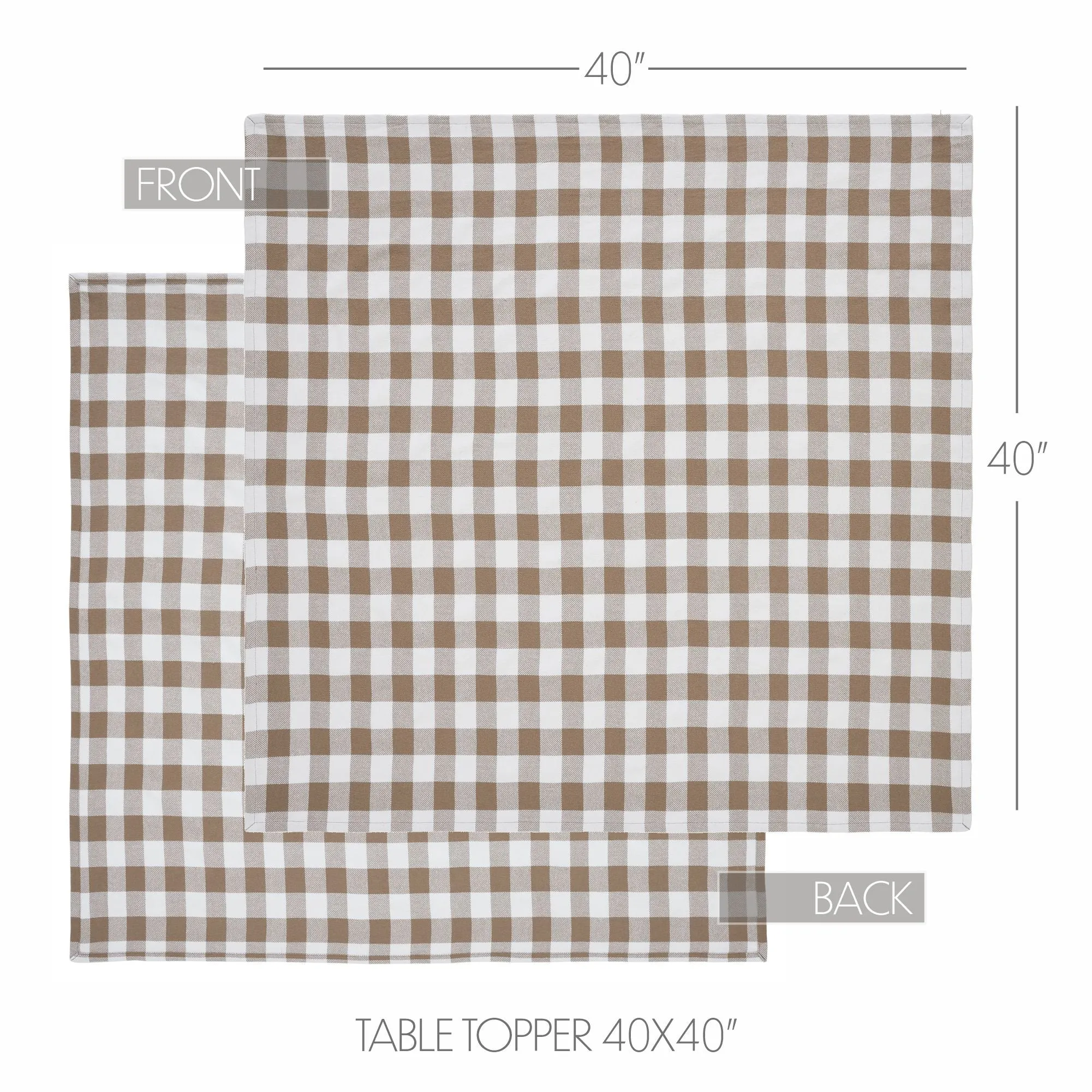 Annie Buffalo Check Portabella Table Topper 40x40