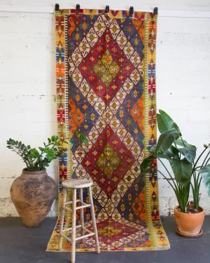 Antique Nigde Camardi Kilim Rug