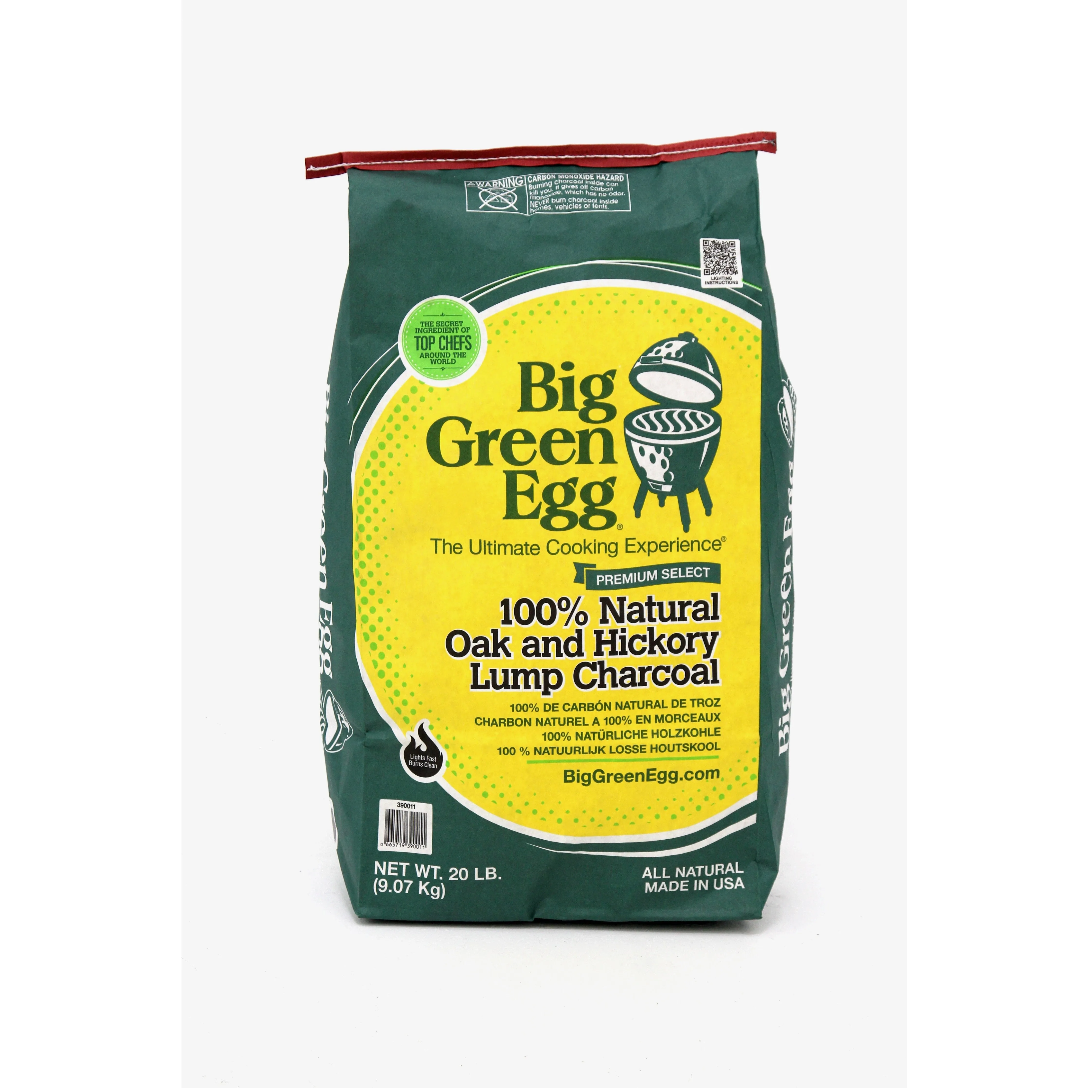 Big Green Egg Premium Organic Charcoal 20lbs