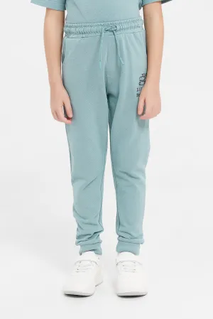 Boys Mint Pique Jog Pants