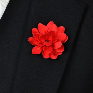 Cerise Flower Lapel Pin