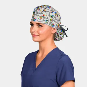 Construction Zone - Pony Scrub Caps