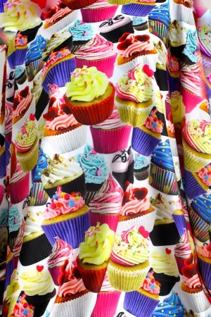 Cupcakes Print Spandex Fabric Sample