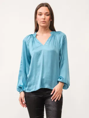 Dear John Manon Blouse - Blue Shadow