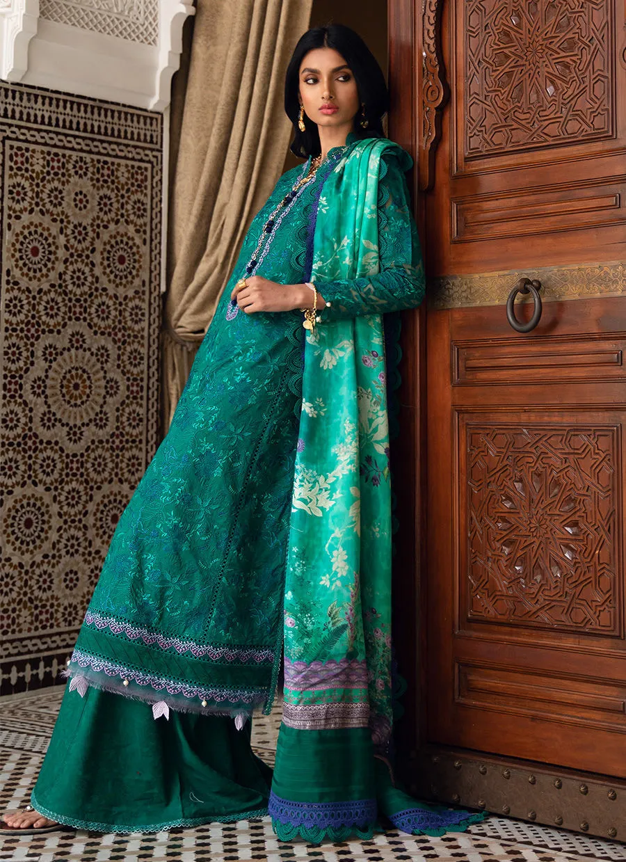 Farah Talib Aziz Luxury Lawn Collection 2023 – ATLAS EMERALD