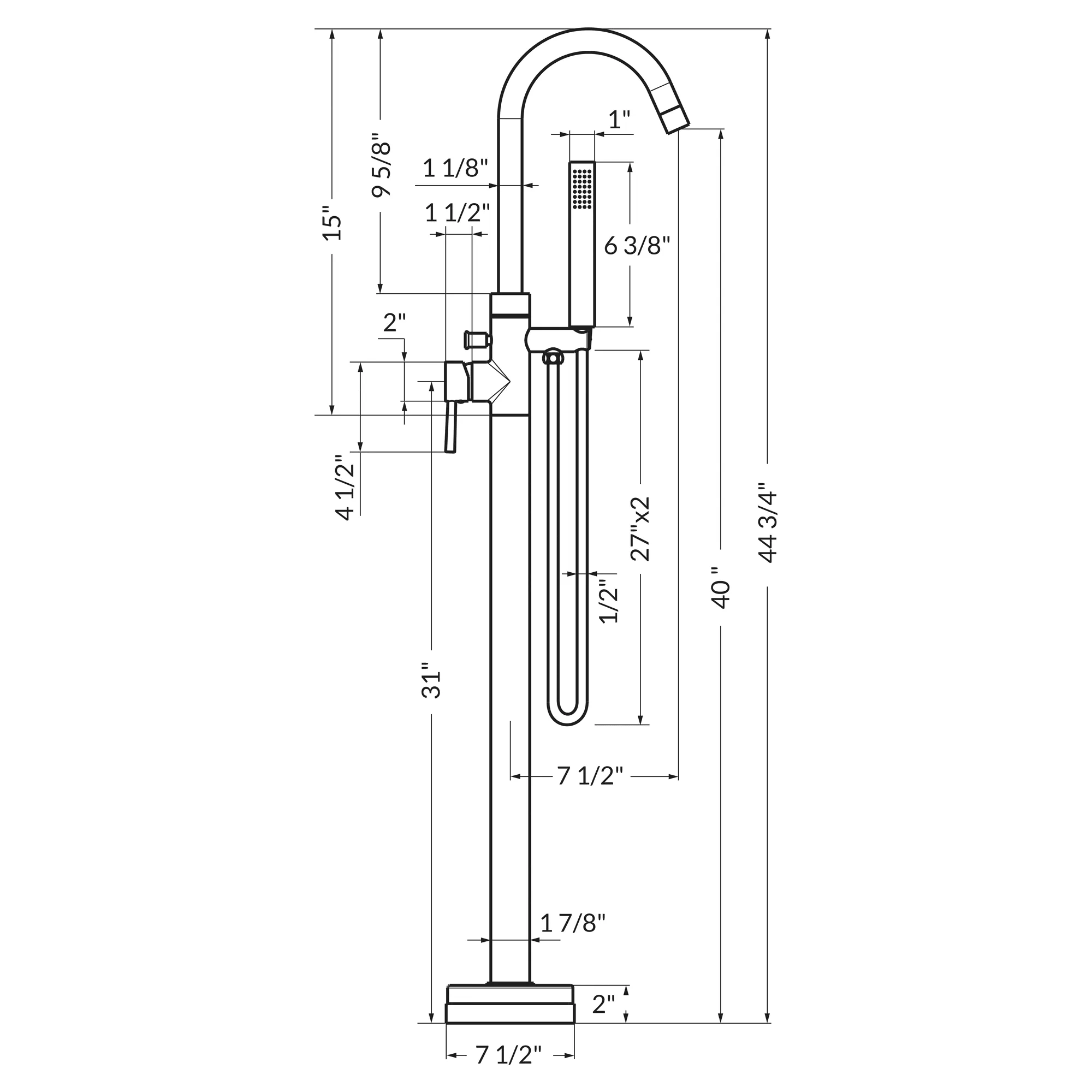 Freestanding Bathtub Faucet LS5MB Matte Black