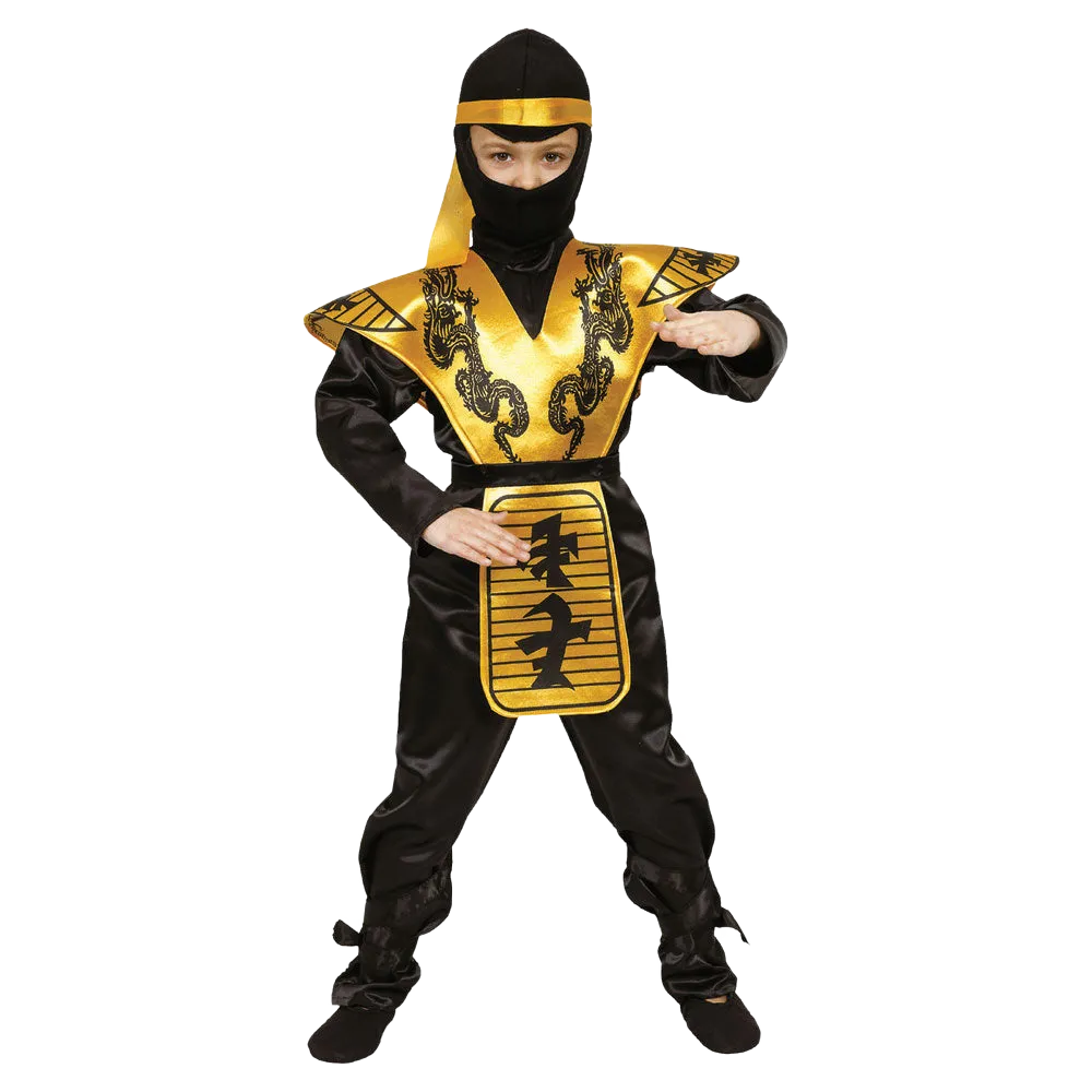 Gold Ninja Costume - Kids