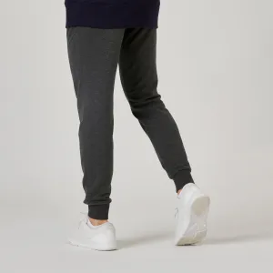 Men's slim sports pants - 500 dark gray DOMYOS, Gray