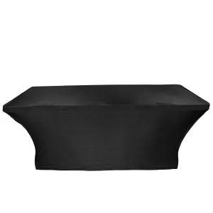 ProX X-ST4BL 4 Ft. Open Back Spandex Table Cover/Scrim - Black