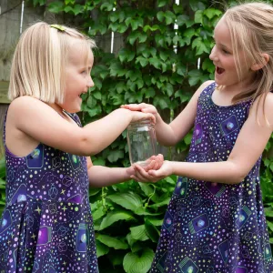 "Glow Getter" Lightning Bugs Sleeveless Play Dress with Pockets