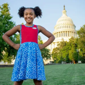 "I Will Vote" Star-Spangled Skater Play Dress with Pockets