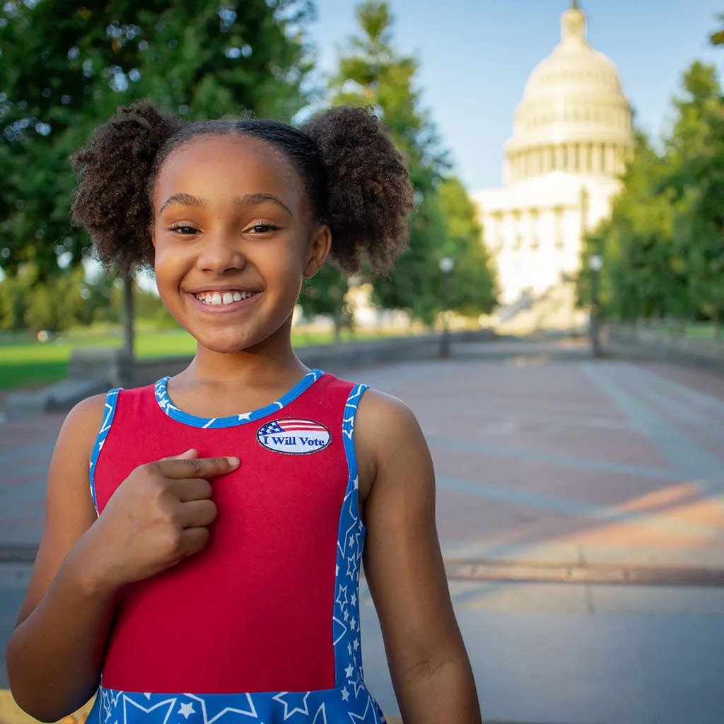 "I Will Vote" Star-Spangled Skater Play Dress with Pockets