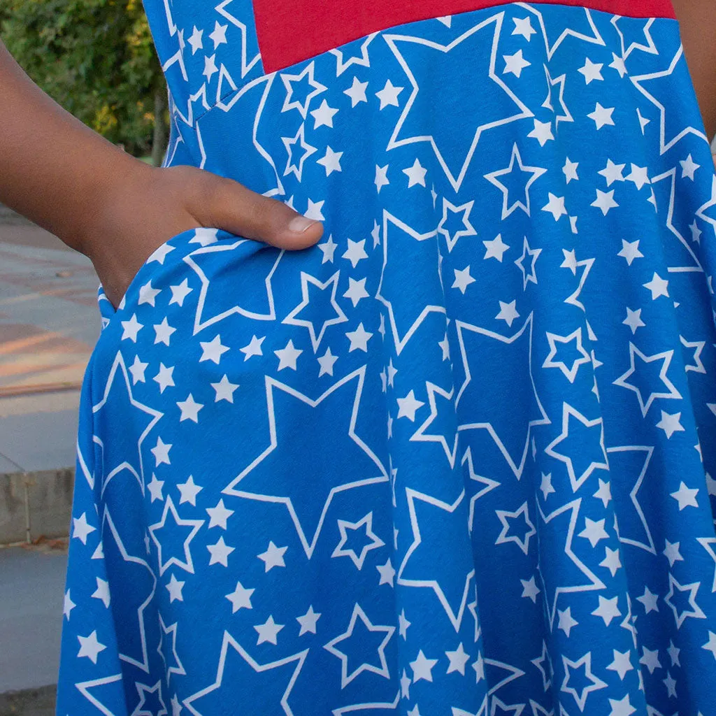 "I Will Vote" Star-Spangled Skater Play Dress with Pockets