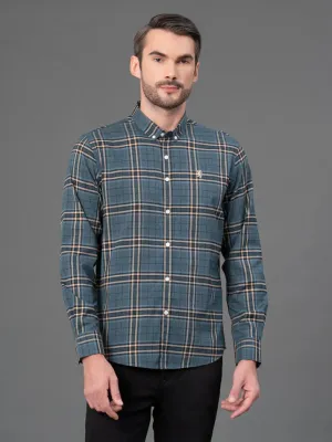 RedTape Mustard Checked Shirt for Men | Classic & Versatile