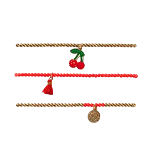 riley bracelets - cherry