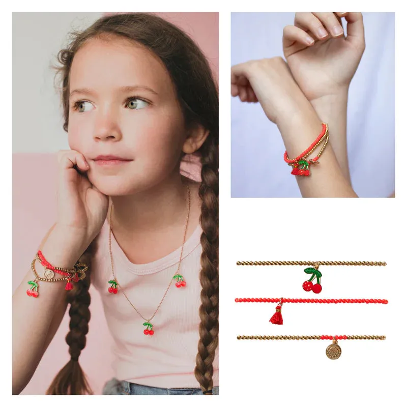 riley bracelets - cherry