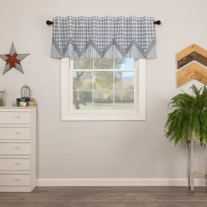 Sawyer Mill Blue Layered Lined Valance 72"