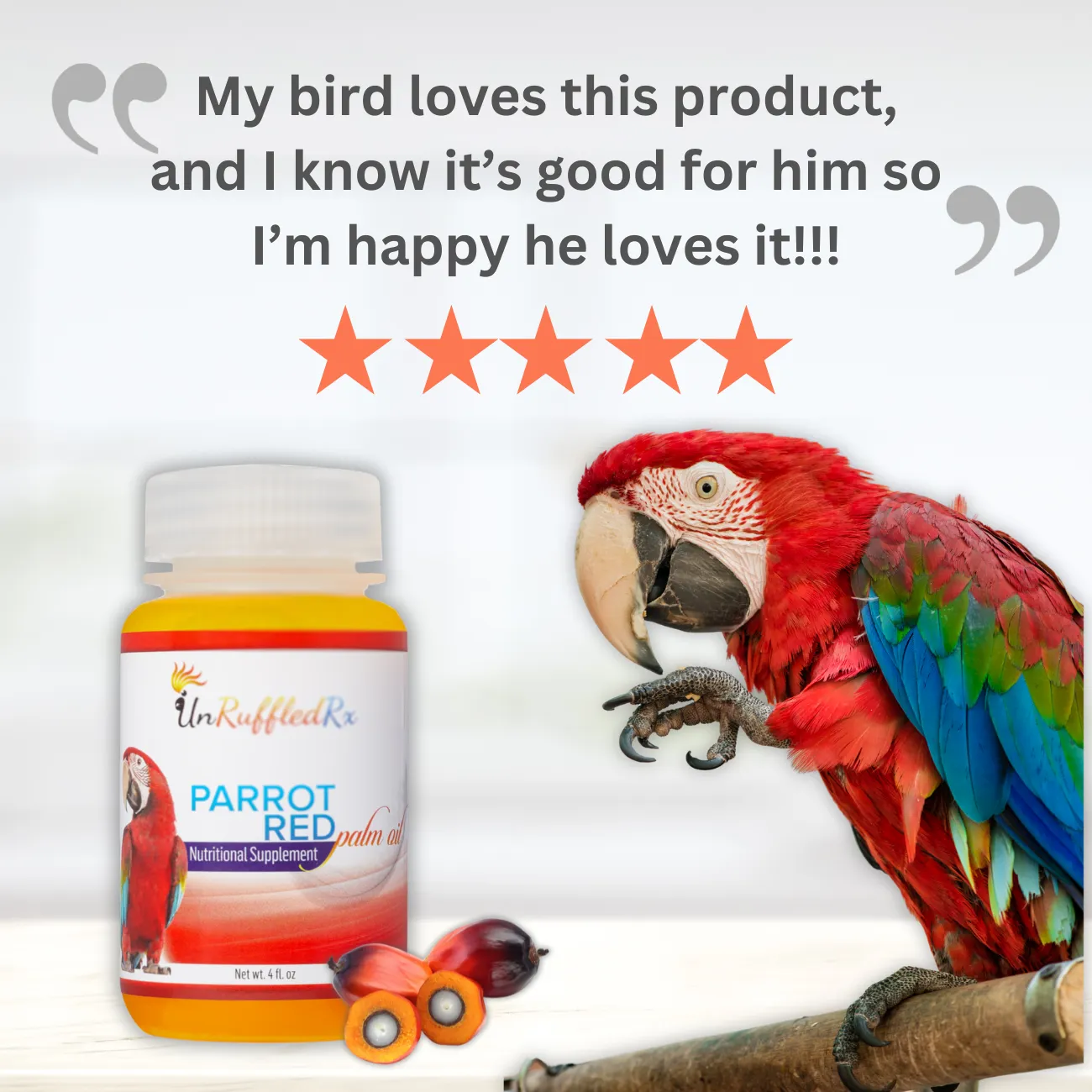 UnRuffledRx Red Palm Oil for Birds