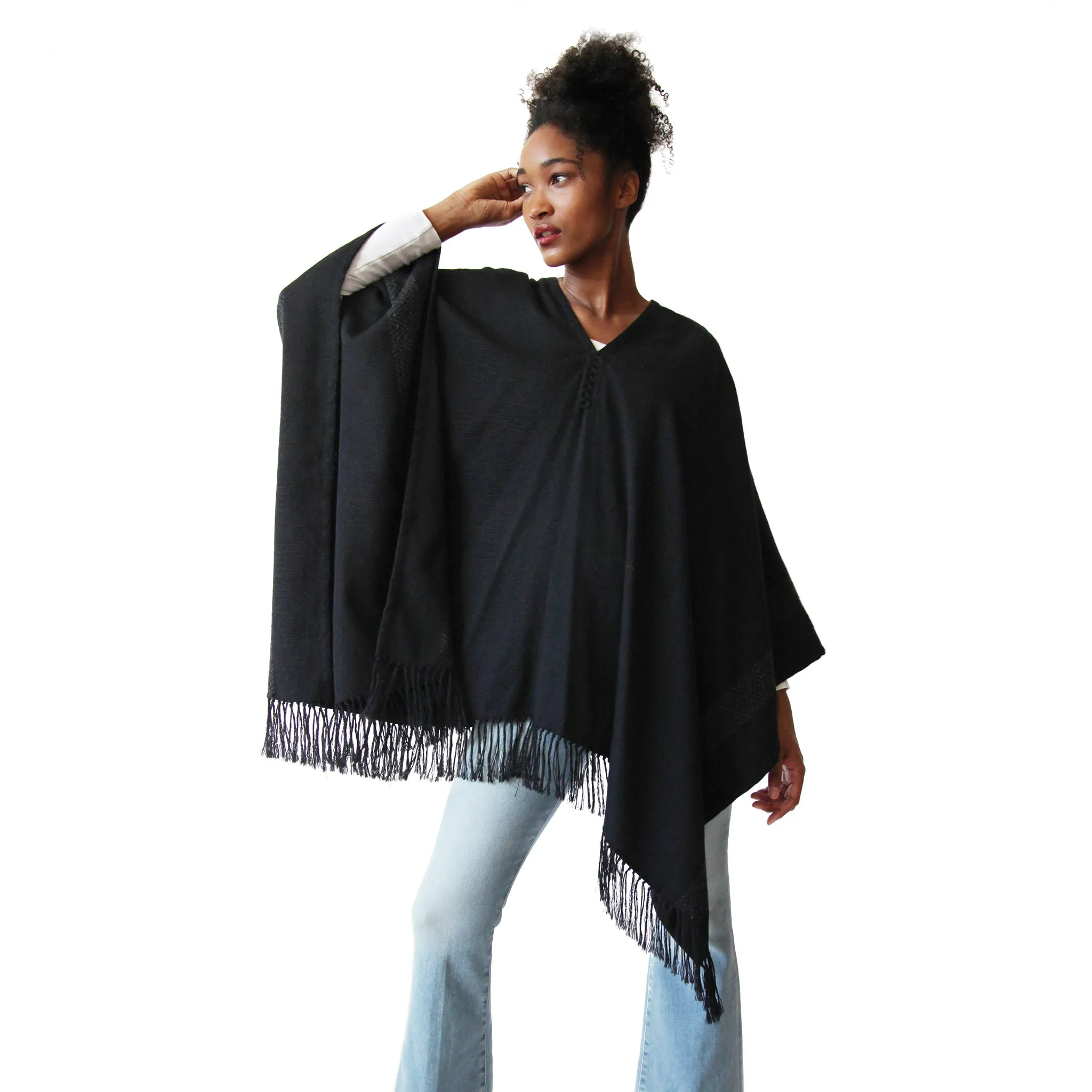 Women's Blackout Pilar Alpaca Poncho