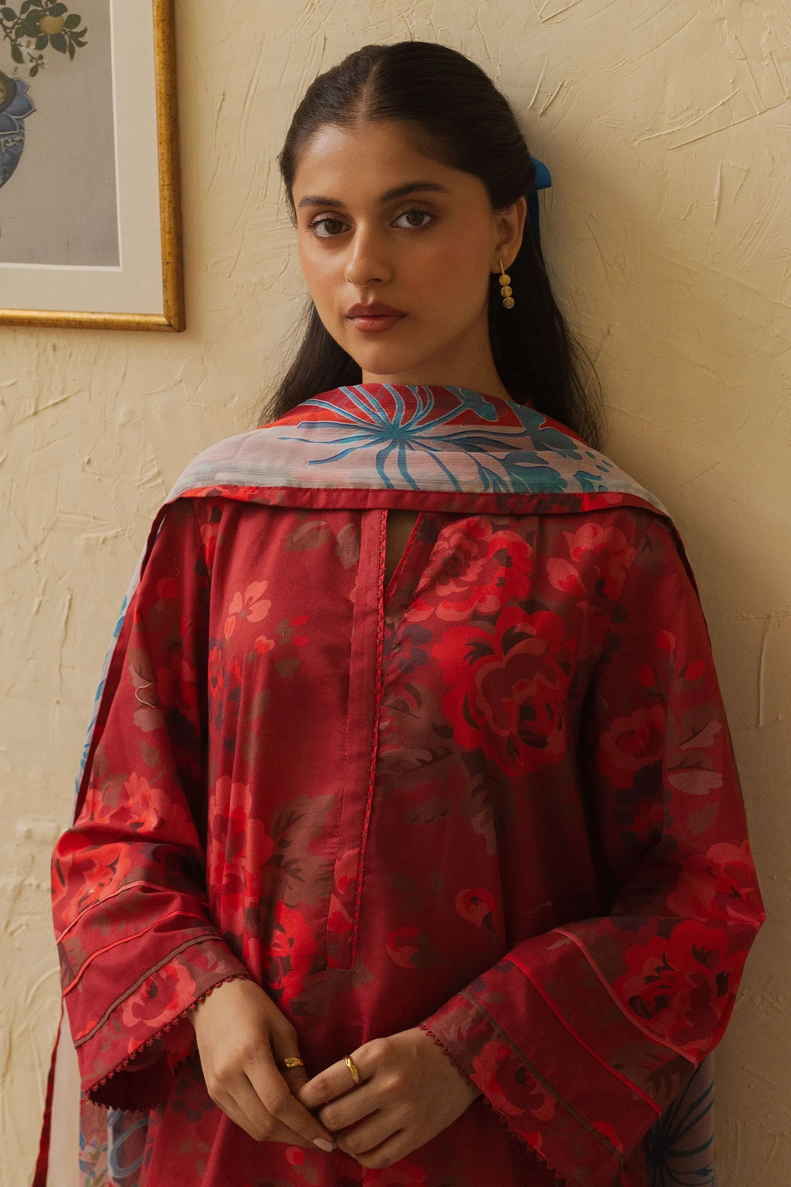 Zara Shahjahan Coco Prints Vol-II – POMEGRANATE-D9